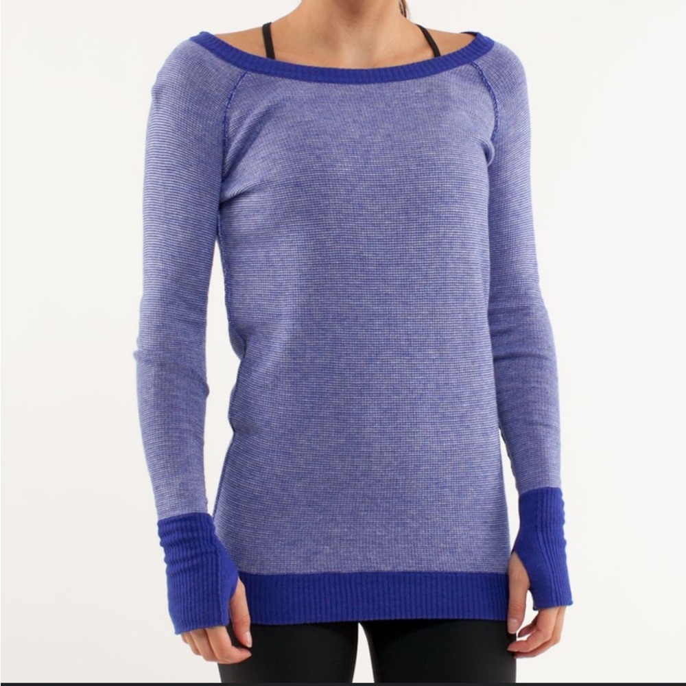 Lululemon Chai time pullover heathered pigment blue
